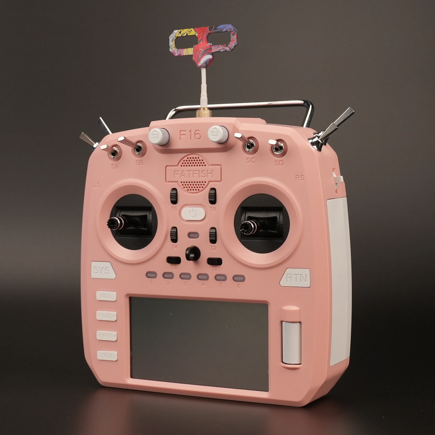 Fatfish F16 16-Channel Radio Transmitter with EdgeTX, Built-in ELRS, and 4.3" High-Brightness Display Hall Gimbal