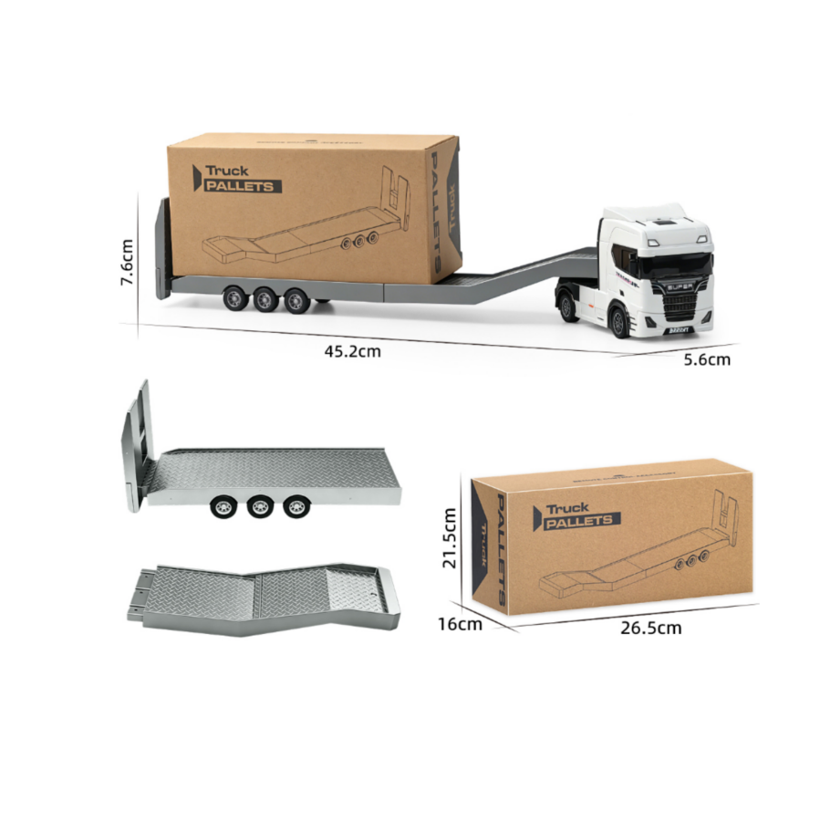 BestBuyBoxes 1/36 RC Semi Truck Containers & 1/43 Flatbed Trailer – Mini Cargo, Reefer & Lowboy Trailer Accessories