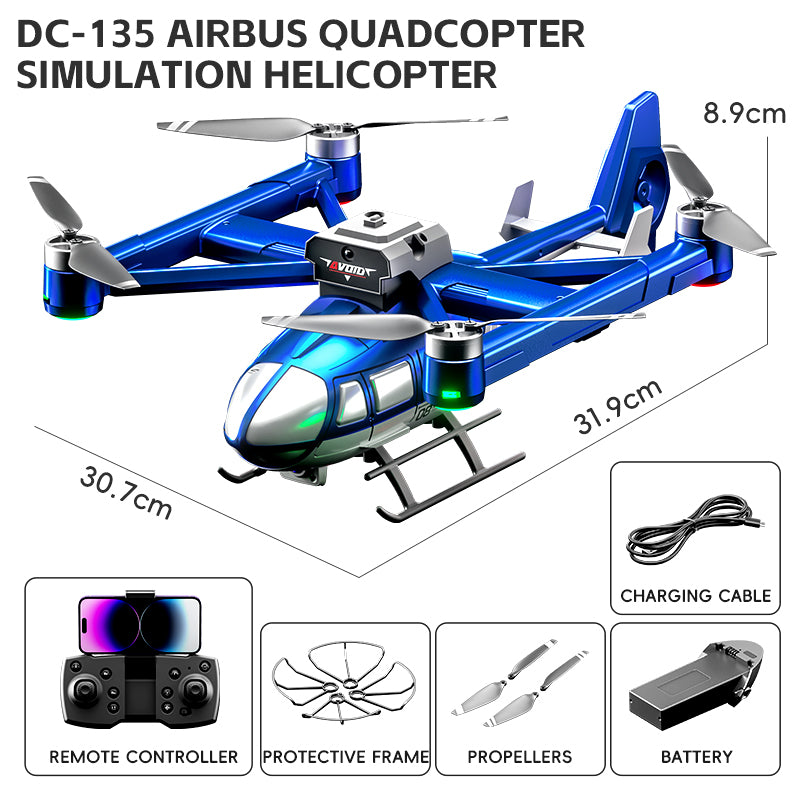 JJRC X38 DC-135 Airbus Quadcopter-Drohne (RC-Helikopter) mit 720P HD-Kamera und 5-Wege-Hindernisvermeidung