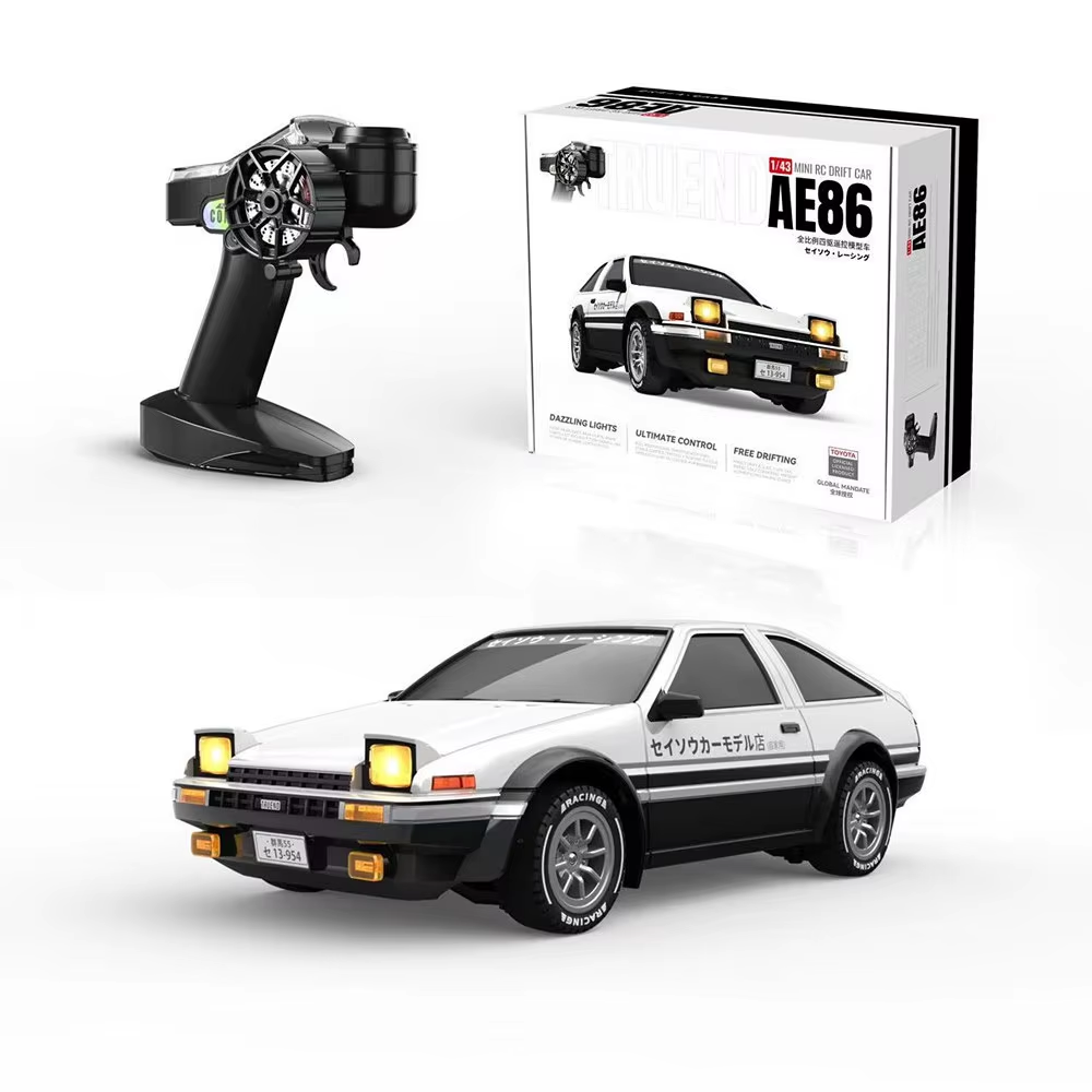 JXC AE4386 Toyota AE86 1/43 4WD RC Drift Car RTR with Gyro & LED Lights – Officially Licensed