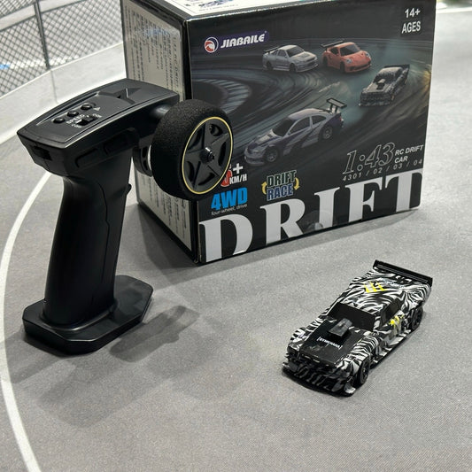 Jiabaile 1/43 Scale RC Drift Car - 4WD Fully Proportional Mini RC Car RTR