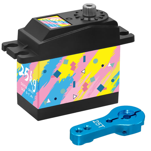 RCENJOY デジタルサーボ - 25kg、35kg 防水、高トルク、RCカー、ロボット、ボート用スチールギアサーボ