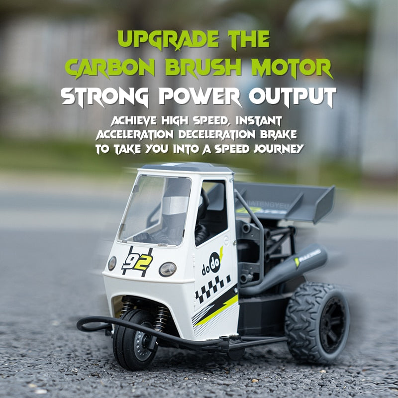 S810 1/16 2.4G Dodo RC 三輪車オートバイ LED ライト & スプレースタント機能付き