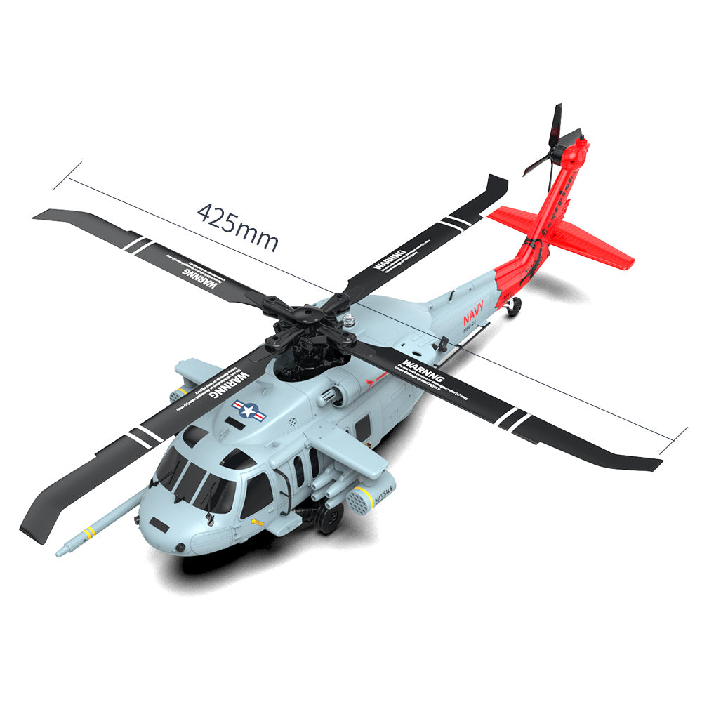 YUXIANG YXZNRC F09-H SH60 Seahawk 1/47 Scale GPS Flybarless FPV RC Helicopter - Realistic Military Simulation - RTF