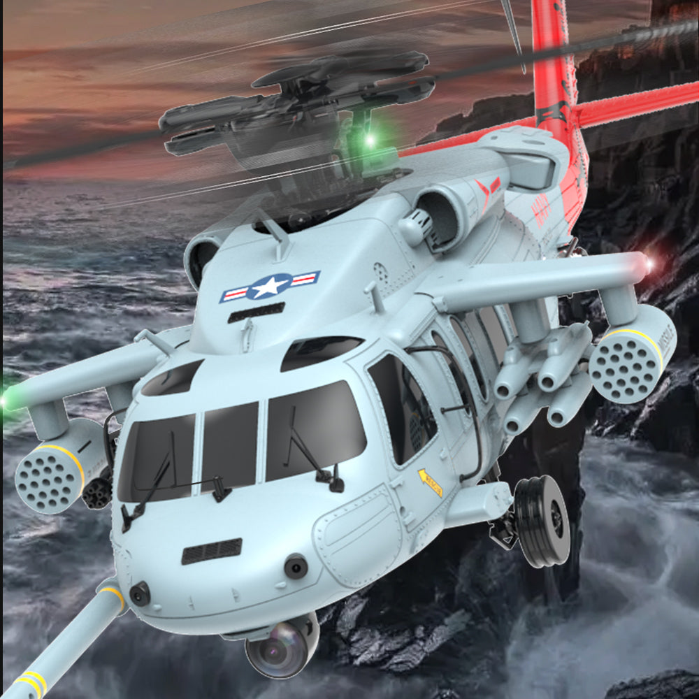 YUXIANG YXZNRC F09-H SH60 Seahawk 1/47 Scale GPS Flybarless FPV RC Helicopter - Realistic Military Simulation - RTF