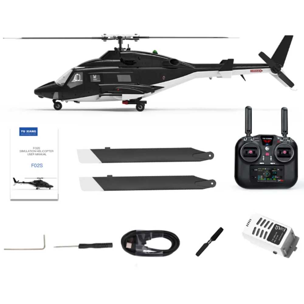 YuXiang /YXZNRC F02S AirWolf 1:12 Scale GPS RC Helicopter – Dual Brushless Motors, Optical Flow, Metal Gear Servos – RTF