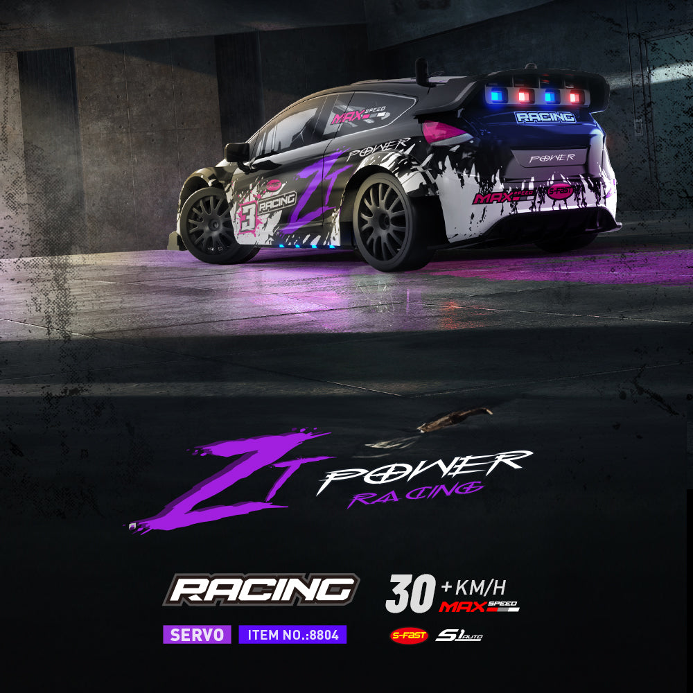 ENOZE 8804 / 8805 1/24スケール ドリフトRCカー - フォード ラリーまたはポルシェ | 最高速度30km/h、LEDライト、2.4GHzリモートコントロール