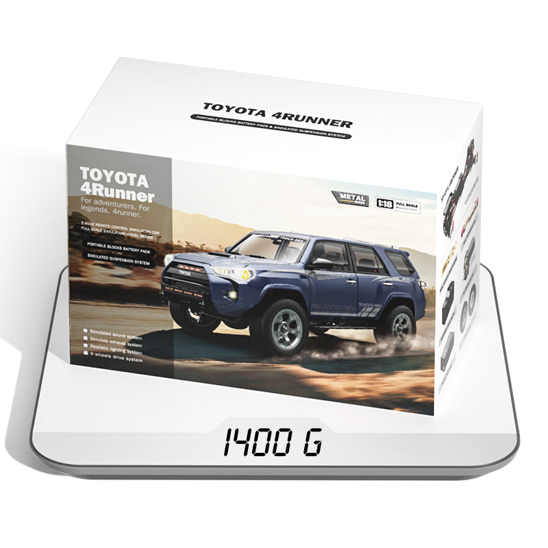 Hengguan HG4-209 Toyota 4Runner 1/18 Scale Licensed Alloy RC Car – Dual Motor, LED Lights, Smoke System