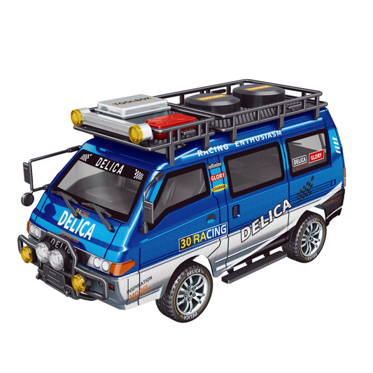 JXC Delica 1:24 RWD RC Car – Full Proportional 2WD Control, LED Headlights, 50 Min Run Time, Safety-Protected Battery