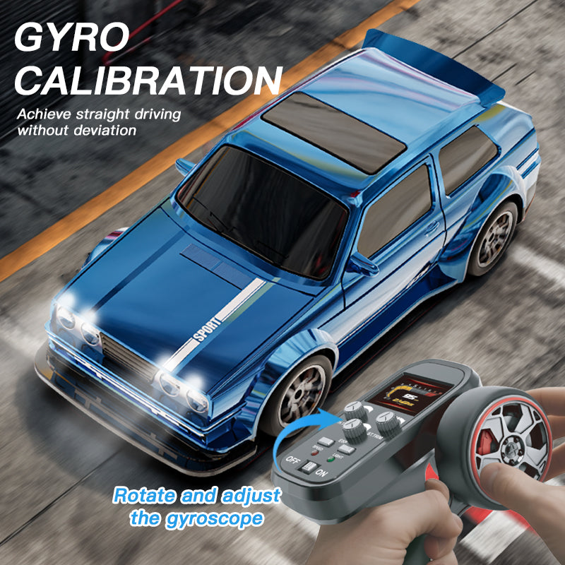 KFPLAN KF30 1:43 RC Drift Car – 4WD Full Proportional with Gyro, LED Lights, Replaceable Battery