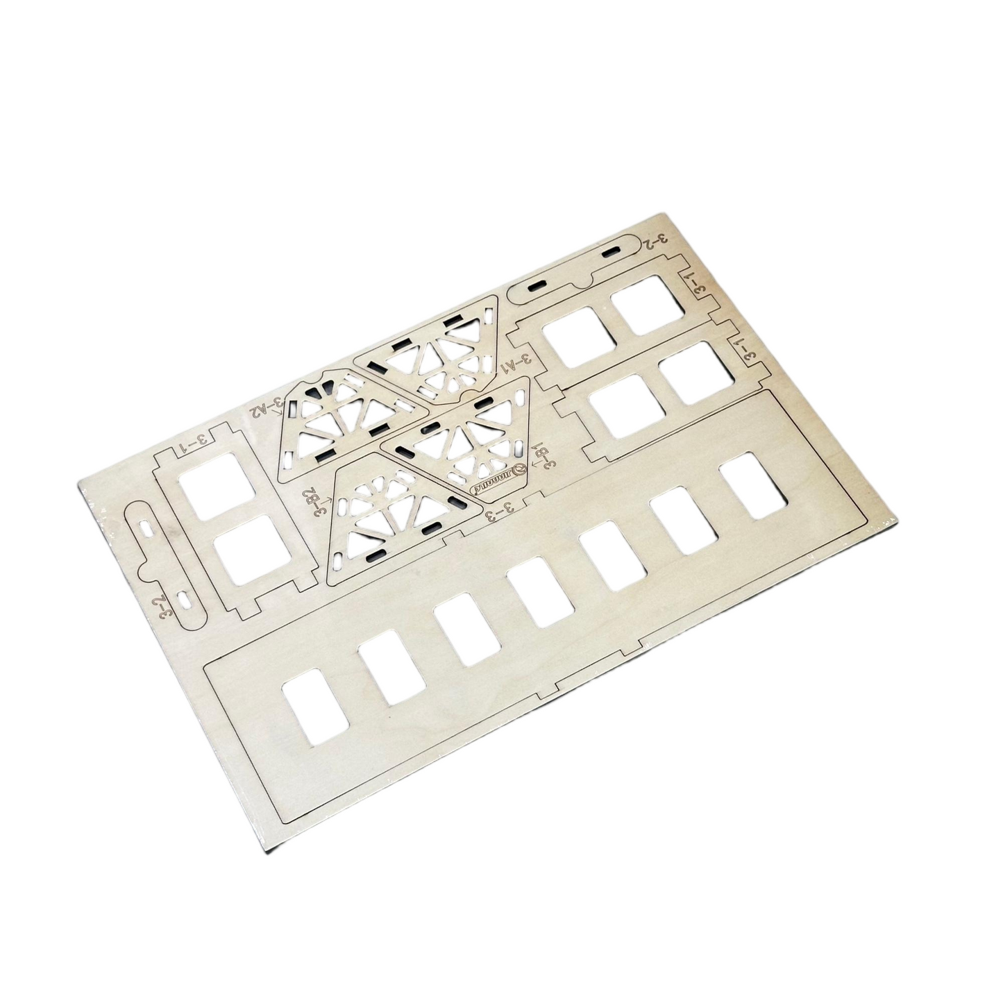 Jiabaile 1/36 Mini RC Crawler Scene Combo – 4-Piece Laser-Cut Wooden Obstacle Course for Micro Crawlers