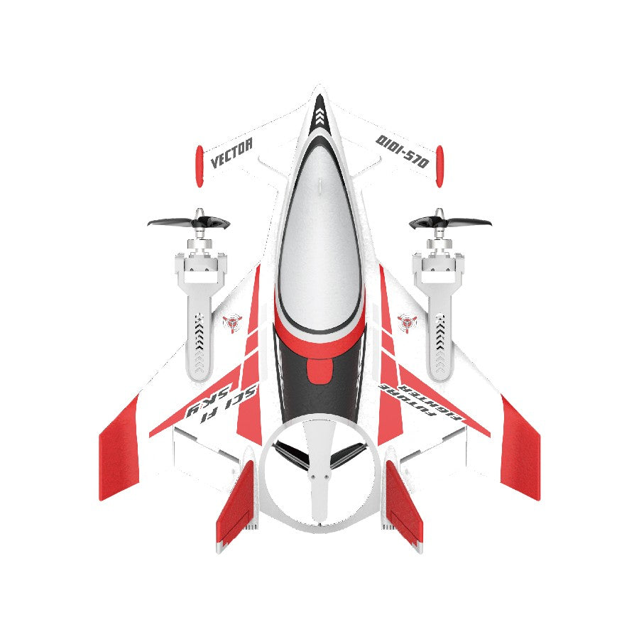 Qidi-570 8チャンネル 3軸 VTOL 固定翼 RC飛行機 – マルチモード飛行 | 夜間飛行