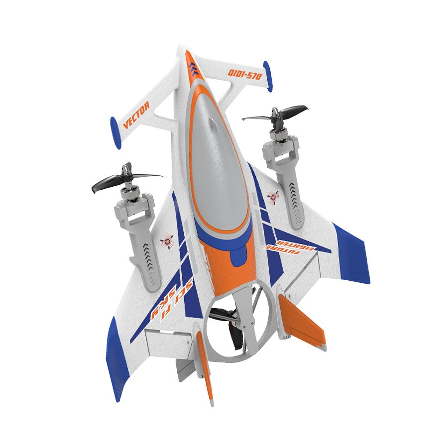 Qidi-570 8チャンネル 3軸 VTOL 固定翼 RC飛行機 – マルチモード飛行 | 夜間飛行
