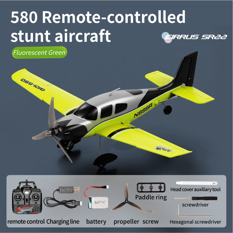 Qidi A580 Cirrus SR22 4CH RC Airplane – 52cm Wingspan, Brushless Motor, RTF/BNF Options