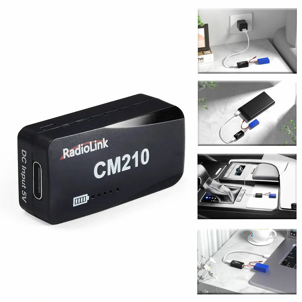 Radiolink CM210 20W 1.5A DC Balance Charger – USB Type-C, 2S LiPo Smart Charging & Repair
