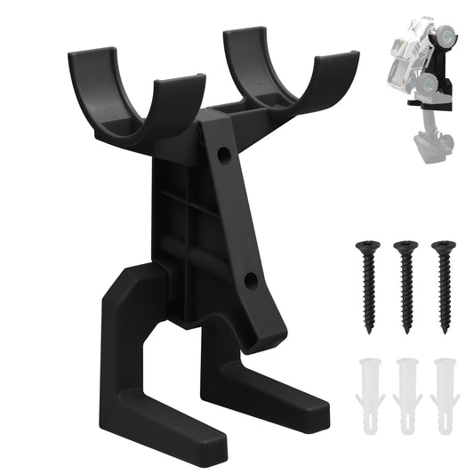 RCENJOY RC Car Wall Mount Storage Rack for 1/14, 1/16, 1/18, 1/24 Scale Models – ABS Bracket (Black / Orange)