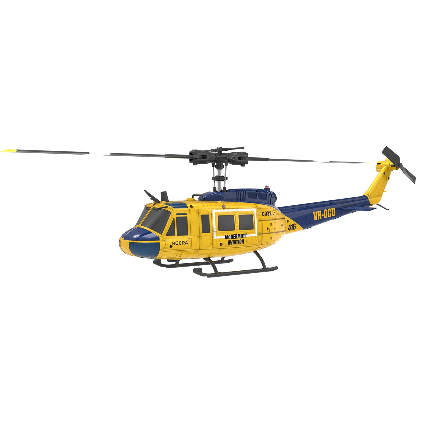 RC ERA C032 UH-1 Huey 6CH Brushless RC-Helikopter mit Gyro-Stabilisierung – maßstabsgetreue Nachbildung mit Höhenhaltung und 3D-Rückenflug
