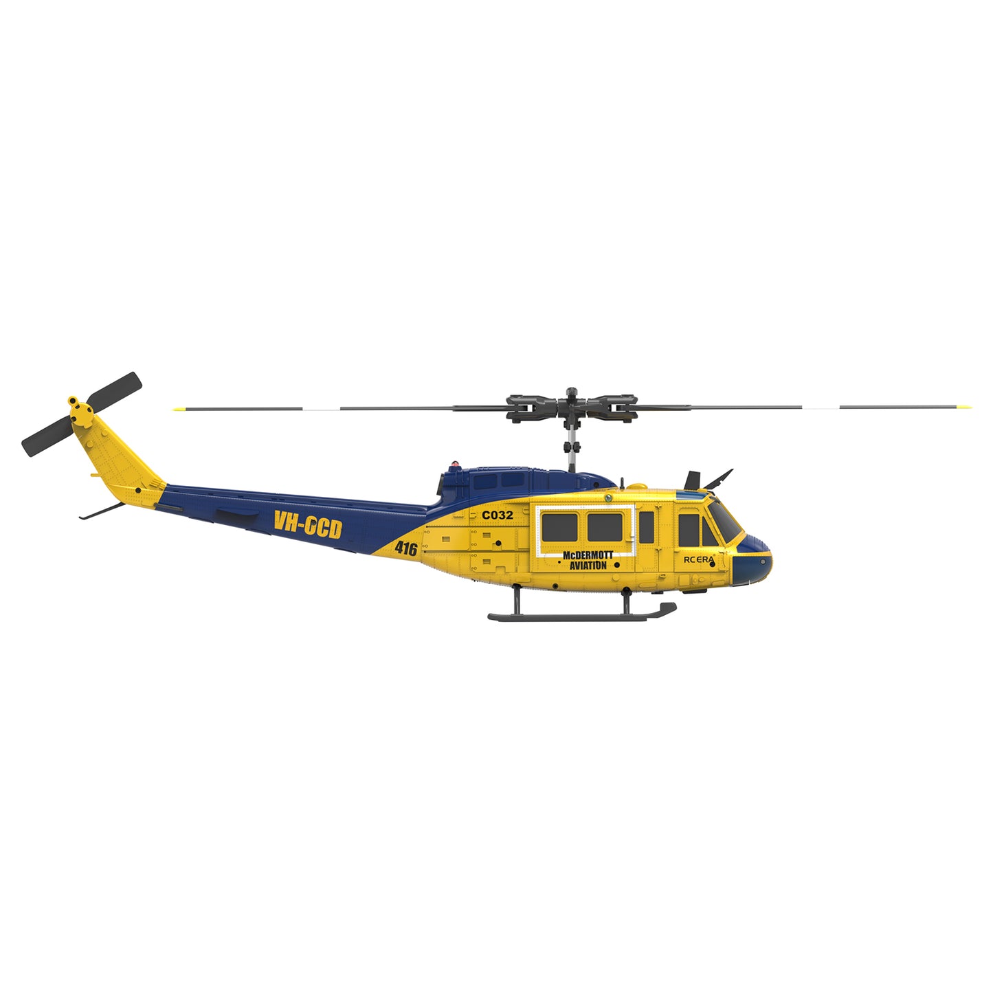 RC ERA C032 UH-1 Huey 6CH Brushless RC-Helikopter mit Gyro-Stabilisierung – maßstabsgetreue Nachbildung mit Höhenhaltung und 3D-Rückenflug