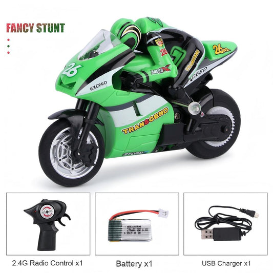 ShengQiWei 8012 Mini RC Motorcycle – 2.4GHz 1/20 Scale 3CH Stunt Bike with Gyro Balance & Jumping Power