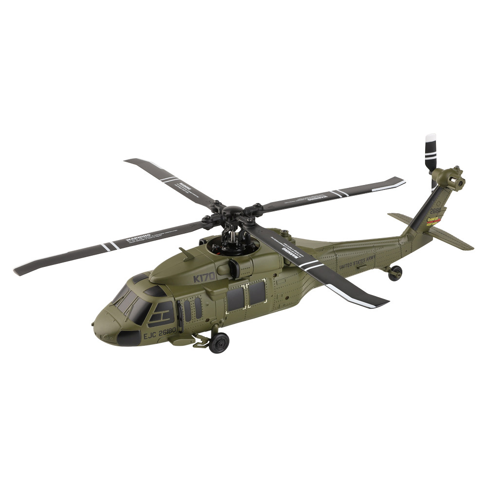 WLTOYS XK K170 BlackHawk UH 60L RC Helicopter 4 Channel Brushless Military Green BestBuyBoxes
