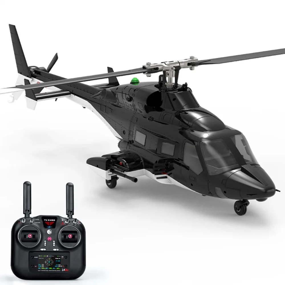 YuXiang /YXZNRC F02S AirWolf 1:12 Scale GPS RC Helicopter – Dual Brushless Motors, Optical Flow, Metal Gear Servos – RTF
