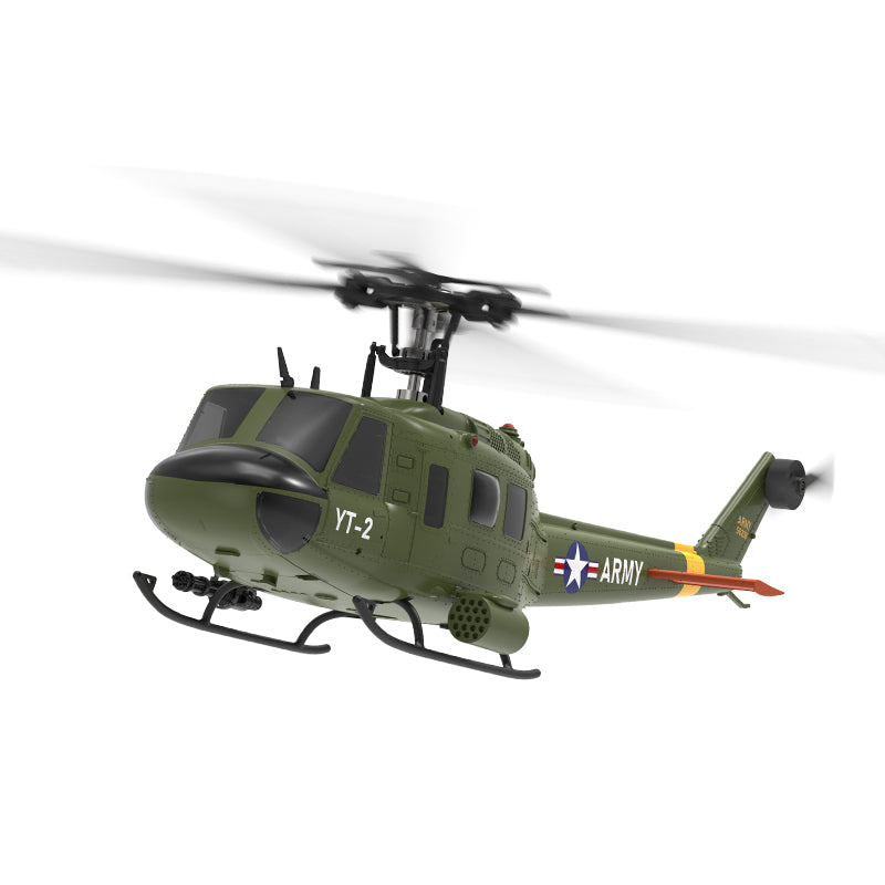 YXZNRC YuXiang F07 UH-1D ジャイロスタビライザー搭載 RC ヘリコプター RTF - 1:34 スケール US ベルヒューイ