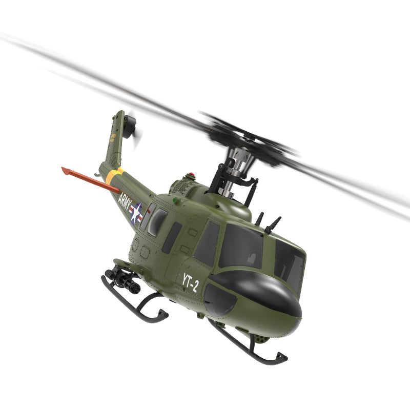 YXZNRC YuXiang F07 UH-1D ジャイロスタビライザー搭載 RC ヘリコプター RTF - 1:34 スケール US ベルヒューイ