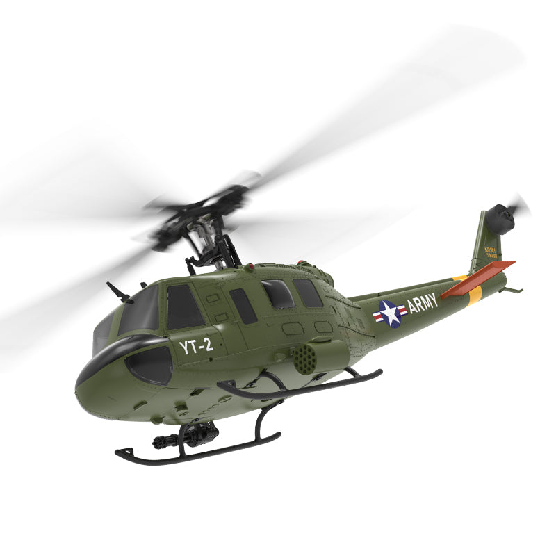 YXZNRC YuXiang F07 UH-1D ジャイロスタビライザー搭載 RC ヘリコプター RTF - 1:34 スケール US ベルヒューイ