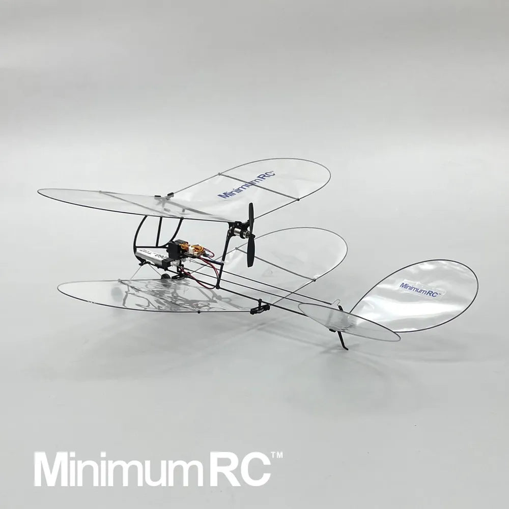 MinimumRC シュリンプ V2 超軽量 3CH V テール屋内 RC 航空機複葉機