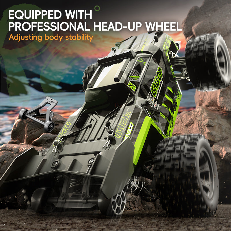 SUCHIYU/SCY LH-18108 1/18 Scale RC Monster Truck, 4WD, High-Speed, LED Lights, Metal Gears, Red/Green