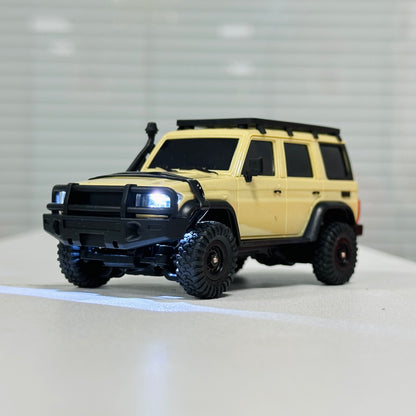 HB Toys 1:43 4WD Mini RC Rock Crawler – App & 2.4GHz Remote Control, LED Lights, USB Rechargeable Micro Off-Road Truck