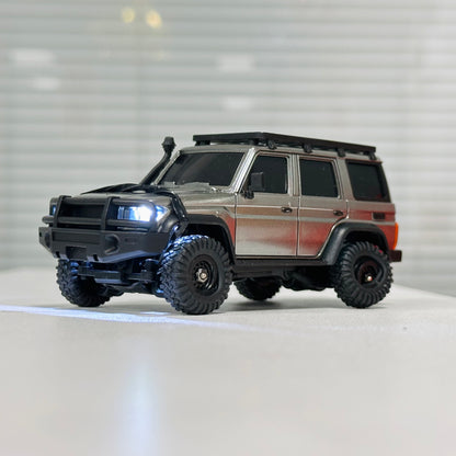 HB Toys 1:43 4WD Mini RC Rock Crawler – App & 2.4GHz Remote Control, LED Lights, USB Rechargeable Micro Off-Road Truck