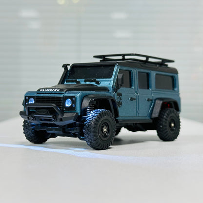 HB Toys 1:43 4WD Mini RC Rock Crawler – App & 2.4GHz Remote Control, LED Lights, USB Rechargeable Micro Off-Road Truck