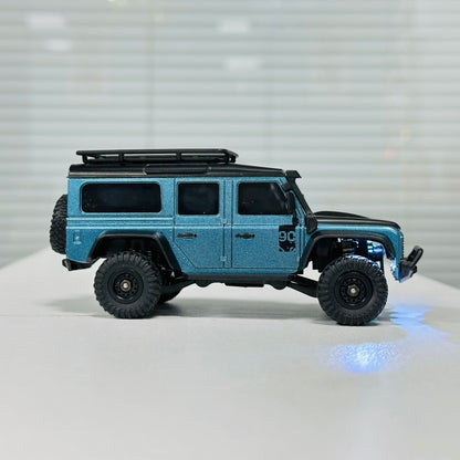 HB Toys 1:43 4WD Mini RC Rock Crawler – App & 2.4GHz Remote Control, LED Lights, USB Rechargeable Micro Off-Road Truck