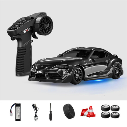 Hstar D24 1/24 Scale RC Drift Car – 4WD, Gyro Stabilized, LED Lights, 25+ KM/H