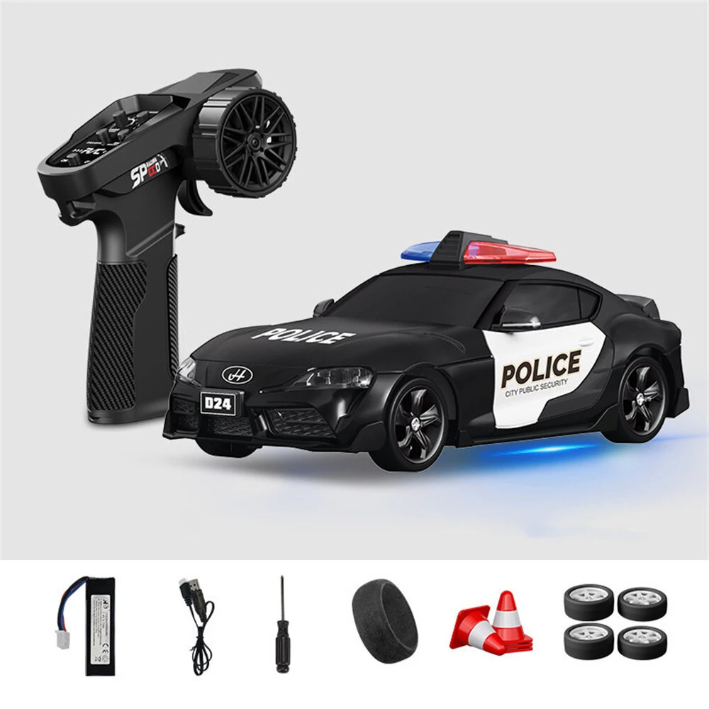 Hstar D24 1/24 Scale RC Drift Car – 4WD, Gyro Stabilized, LED Lights, 25+ KM/H