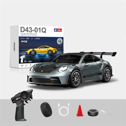 HStar D43-01Q 1/43 Scale 4WD Alloy RC Drift Car Porsche 911 with Gyro & LED Lights