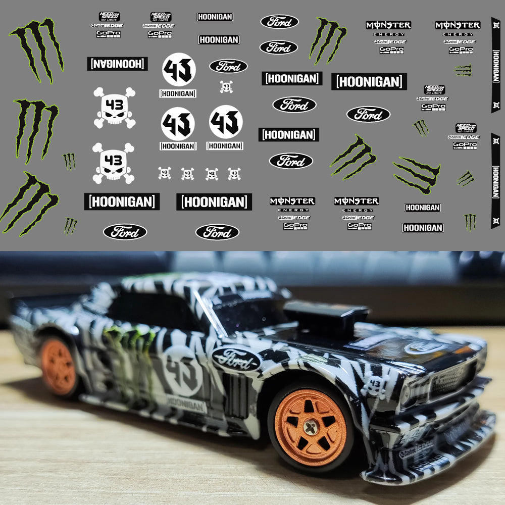 Custom Stickers/Decals for Jiabaile 1/43 Scale RC Drift Cars