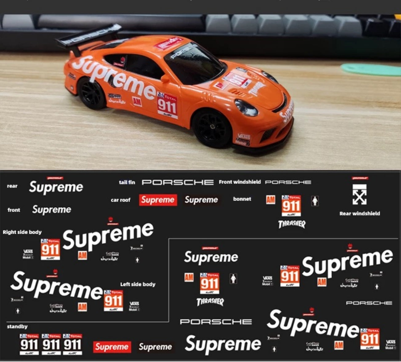 Custom Stickers/Decals for Jiabaile 1/43 Scale RC Drift Cars