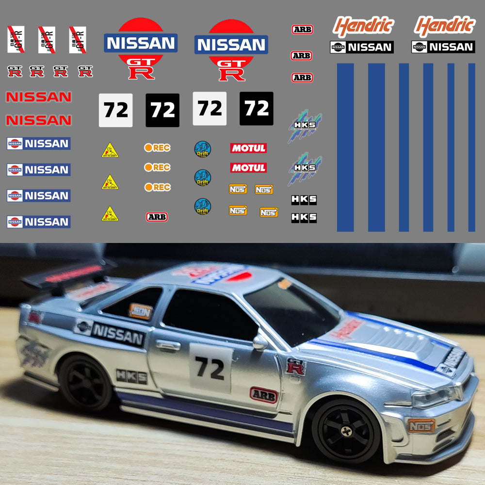 Custom Stickers/Decals for Jiabaile 1/43 Scale RC Drift Cars