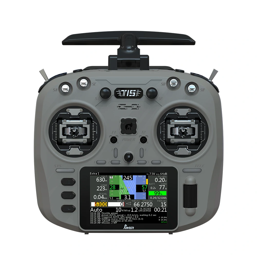 Jumper T15 2.4GHz/915MHz ELRS 1W Radio Controller with Hall Sensor Gimbals & 3.5" Color Touch Screen for FPV RC Drones