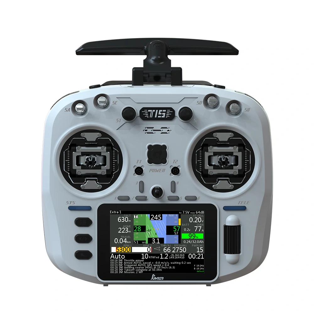 Jumper T15 2.4GHz/915MHz ELRS 1W Radio Controller with Hall Sensor Gimbals & 3.5" Color Touch Screen for FPV RC Drones