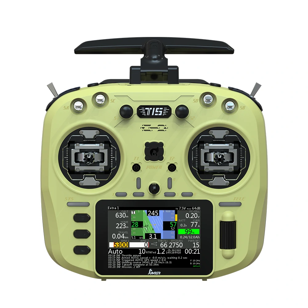 Jumper T15 2.4GHz/915MHz ELRS 1W Radio Controller with Hall Sensor Gimbals & 3.5" Color Touch Screen for FPV RC Drones