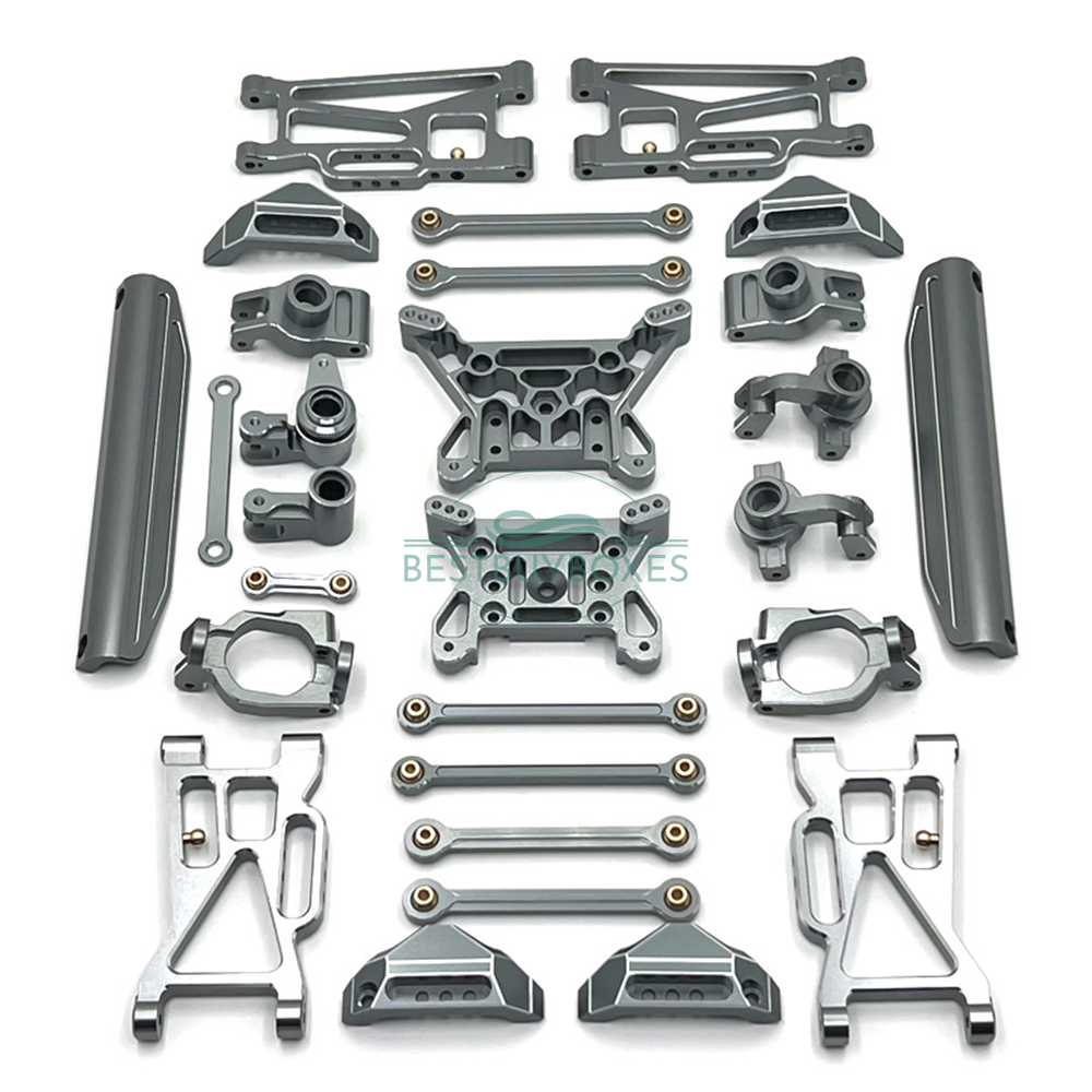 MJX Hyper Go 10208 Aluminum Upgraded Parts Full Set - Front/Rear Arms, Steering Assembly, Shock Towers & More