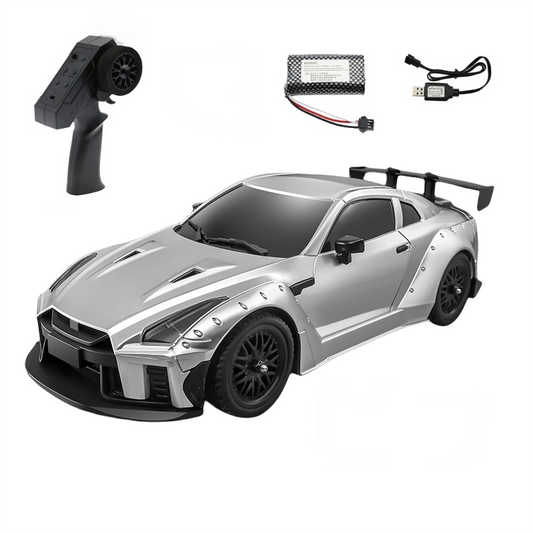 MNRC MN-268 1:16 Scale 2.4GHz RC Drift Car – GTR R35 with Gyro, Dual-Speed, LED Lights & Spare Tires