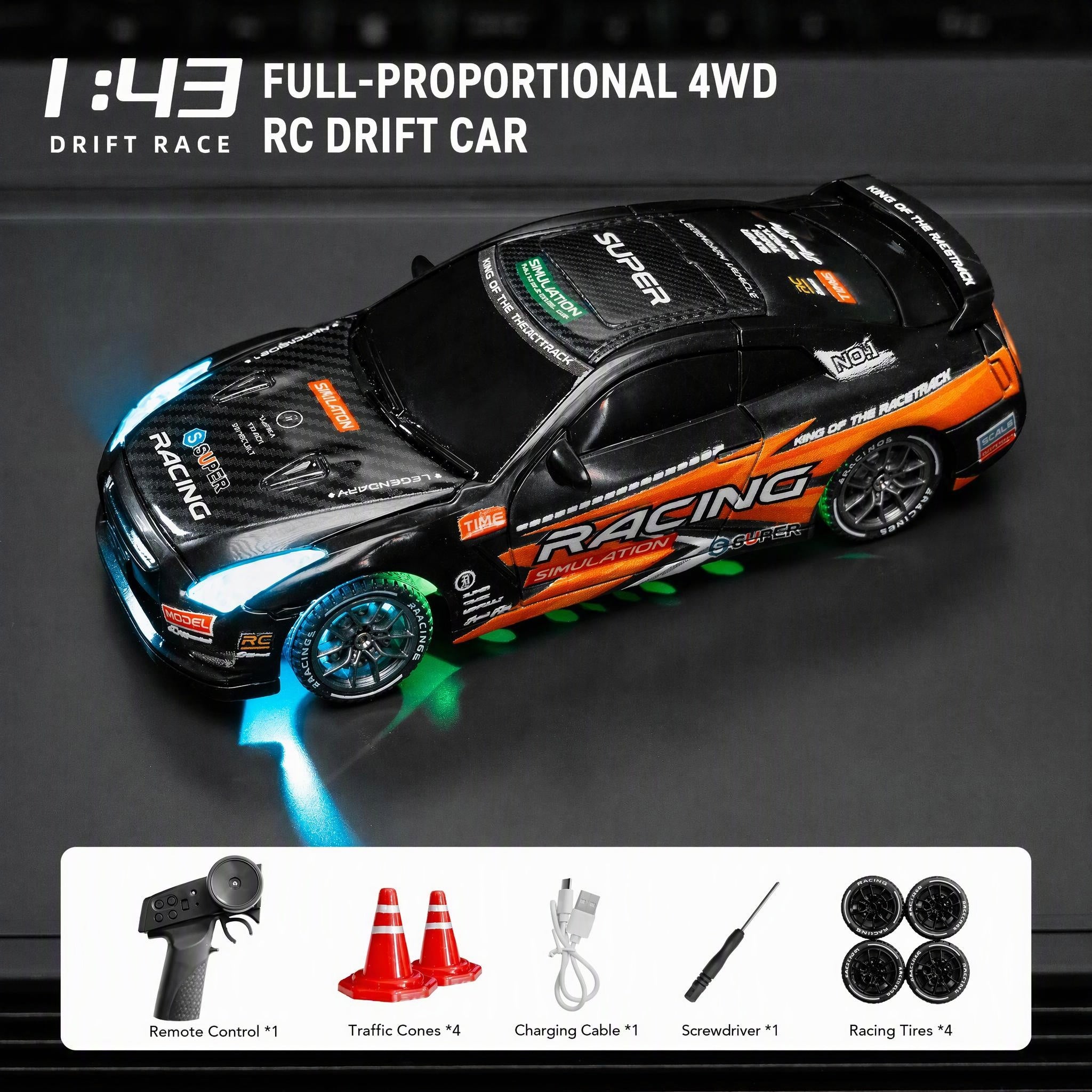 DE Racing オフロードRCカー XZH 1/43 Mini RC Drift Car with Gyro & 4WD | BestBuyBoxes