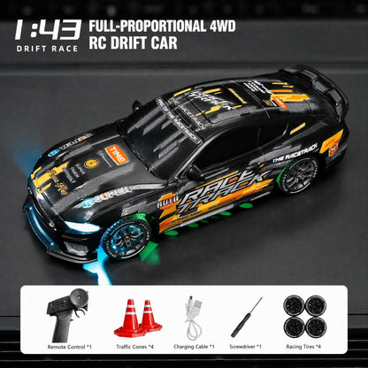 XZH PB079A/PB079B 1/43 4WD Mini RC Drift Car RTR with Gyro, LED Lights & Racing Tires