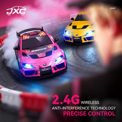 JXC SP4301 Supra 1/43 4WD RC Drift Car w/ Gyro – Officially Licensed Full Proportional 2.4GHz Mini Drift Car (1087X Lion Dance)