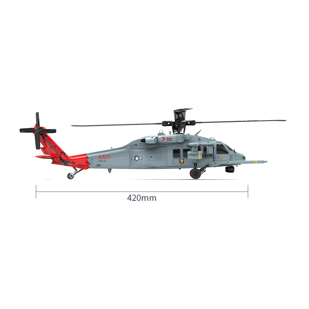 YUXIANG YXZNRC F09-H SH60 Seahawk 1/47 Scale GPS Flybarless FPV RC  Helicopter - Realistic Military Simulation - RTF - With FPV Camera