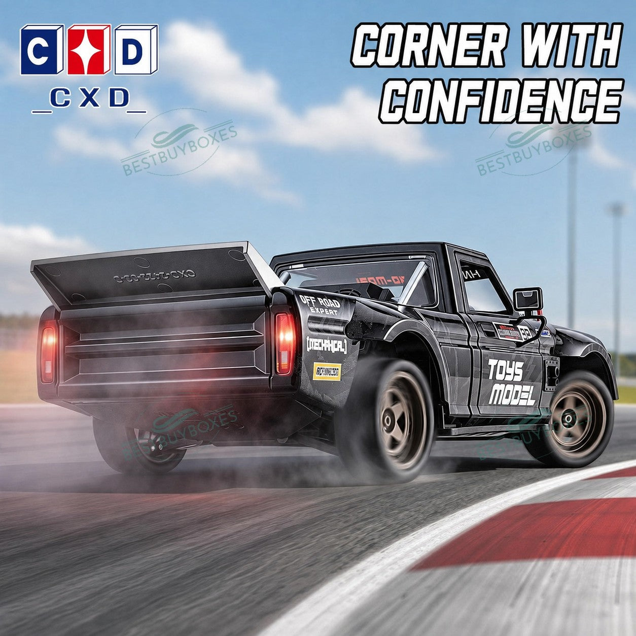 CXD 2401 1/24 4WD RC Drift Truck RTR with Gyro, LED Lights & 2.4GHz Proportional Control